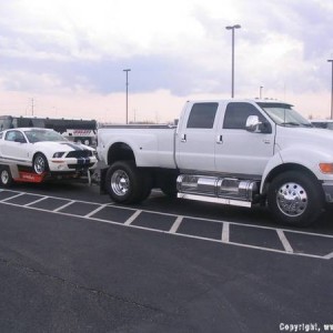 White 2007 F650 with 2007 GT500