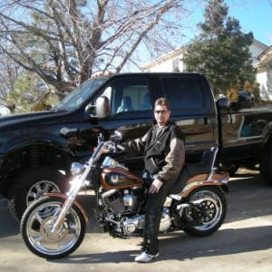 2006 F250 Harley and 2008 105th Aniv Softail Custom